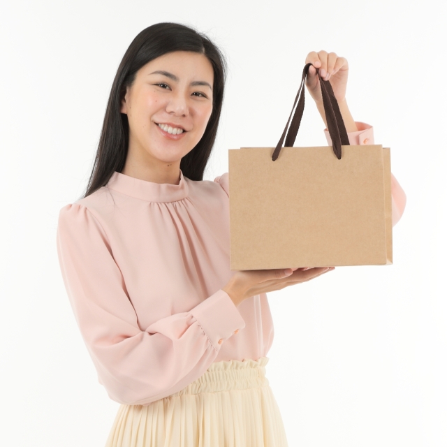 紙袋 高級 マチ広 茶 B5 KW-260 260W×180D×210H｜紙袋の専門店