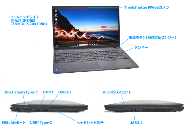 フルHD Wi-Fi6 Lenovo ThinkPad L15 Gen3 第12世代 Core i7 1255U