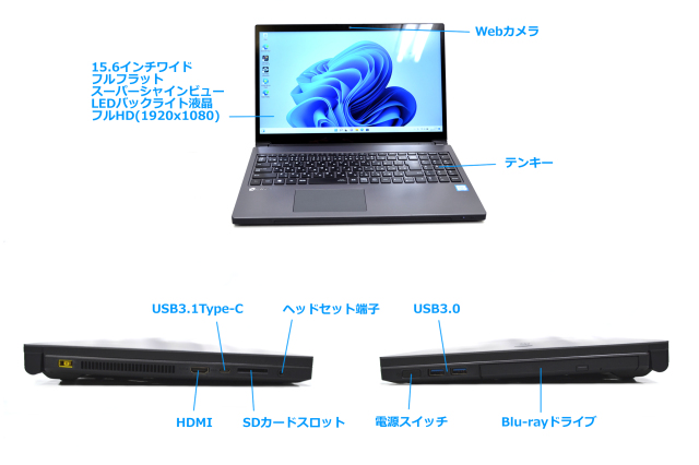 フルHD 中古ノートパソコン NEC LAVIE NX850/J 第8世代 Corei7 8550U M