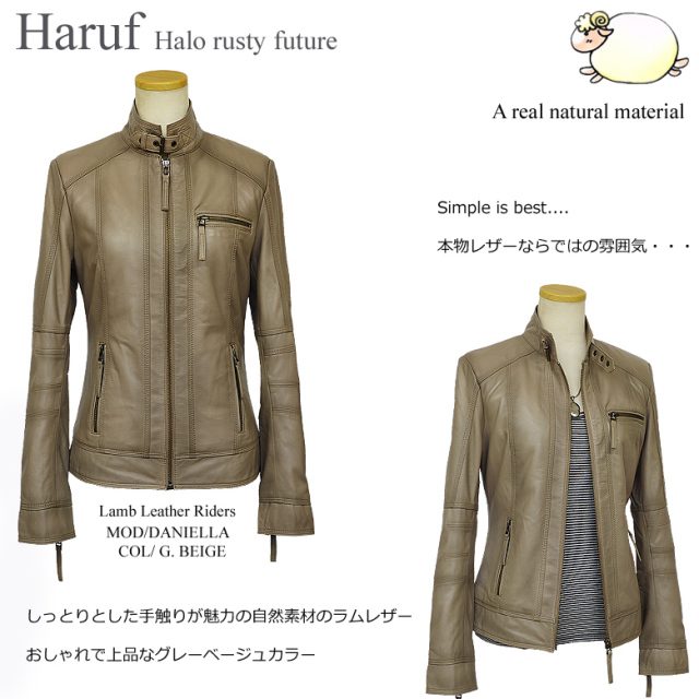 本革 レザージャケット レディース シングルライダース 革ジャン