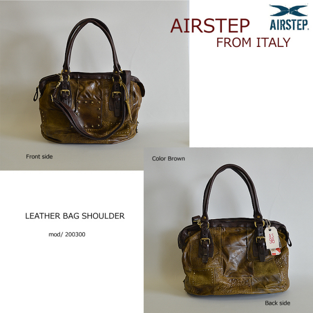 AIRSTEP イタリア製 ブランド レザーバッグ ショルダーバッグ