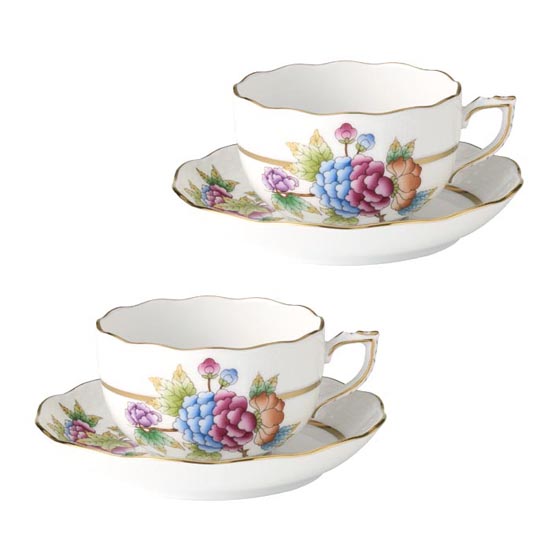 ヴィクトリア・ゴールド] ティーカップ&ソーサー ペア