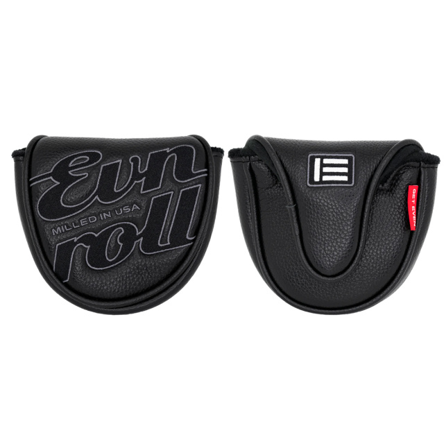 Evnroll】 パター カバー（マレットヘッドカバー ネオ ブラック）