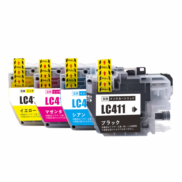 Brother(ブラザー)互換インクカートリッジ LC411-4PK 4色パック