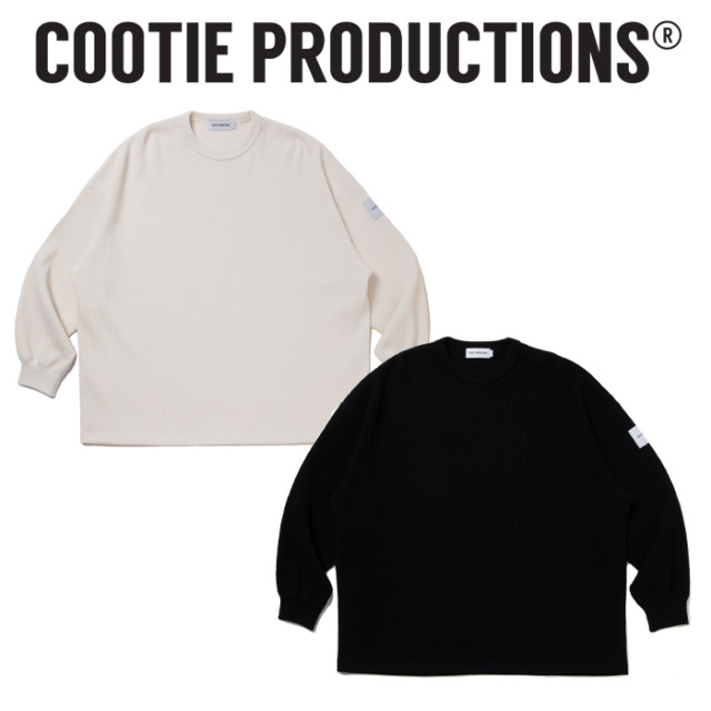 COOTIE(クーティー) N/C Waffle Oversized L/S Tee