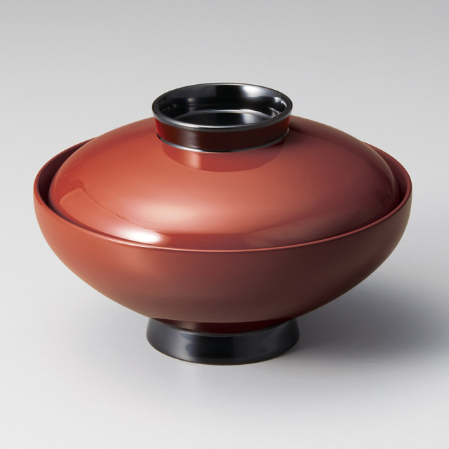 吸物椀 沈金和菊彫 黒 漆塗り 漆器の井助