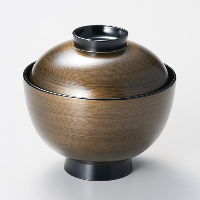 吸物椀 沈金菊彫 溜 木製 漆塗り 12-00404 漆器の井助