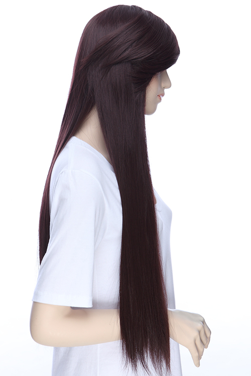 ブラックブラウン】ロングストレート【ウィッグ】【高品質コスプレ