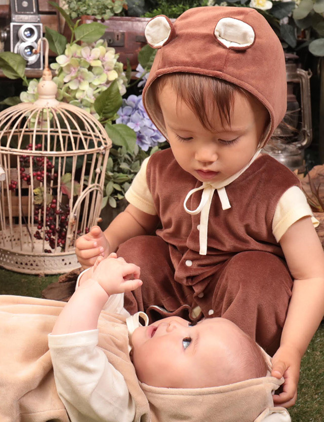 3WAY ボンネット付スリーパー 着ぐるみ/ロンパース| マタニティウェア