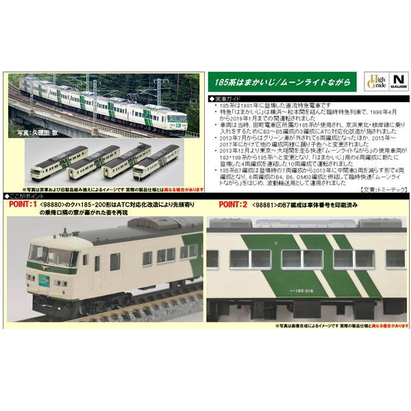 TOMIX 98880/98881 185系200番代（踊り子色・強化型スカート