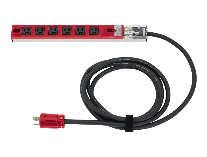 コンセントバー(100V 20A 6口 コンパクトタイプ) DZ-1002006CR【摂津