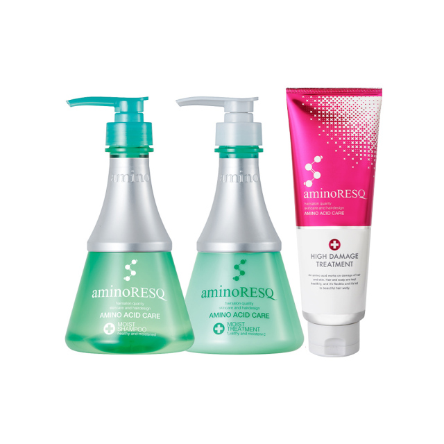 アミノレスキュー モイスト シャンプー、トリートメント、ヘアパックの