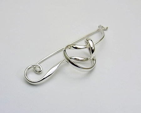 ジョージ ジェンセン] ブローチ フォーゲット・ミー・ノット