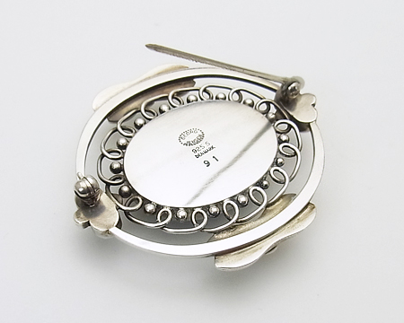 ジョージ ジェンセン] ヴィンテージ ブローチ ＃91 （ヘマタイト)