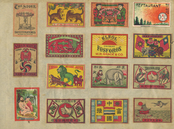 古書古本 Totodo：マッチラベル 貼込シート 5葉セット