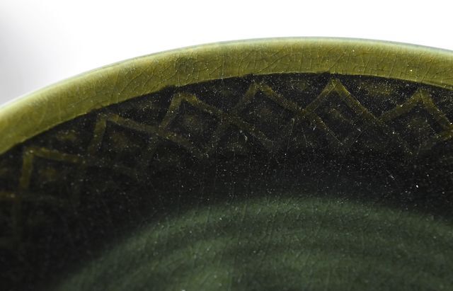 増渕篤宥 25 青釉掛分浅鉢（中） ｜ 暮らしのうつわ花田 和食器 通販