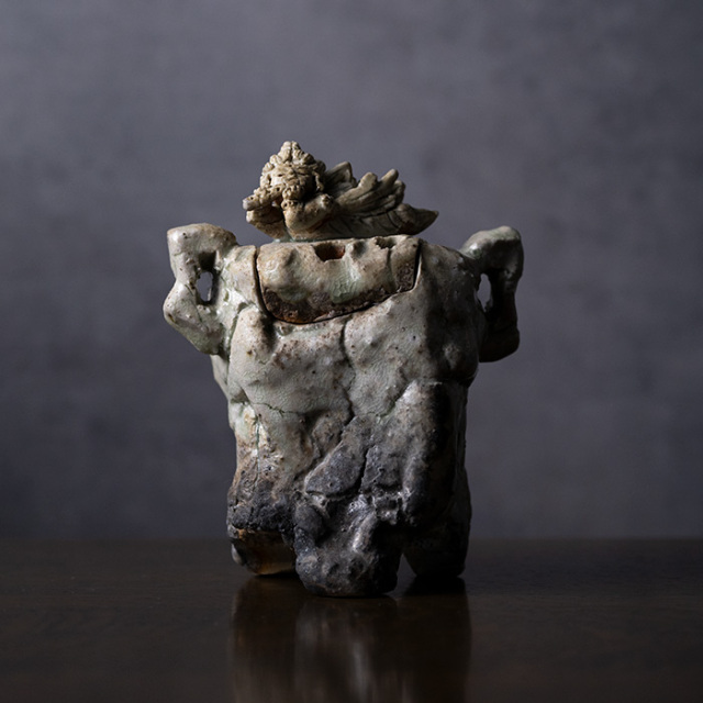 共箱付】伊賀飛天香炉（KAA－013） 作家「新歓嗣」