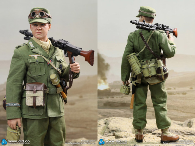 DID】D80158 WW2 German Africa Corps WH MG34 Gunner - Bialas ドイツ