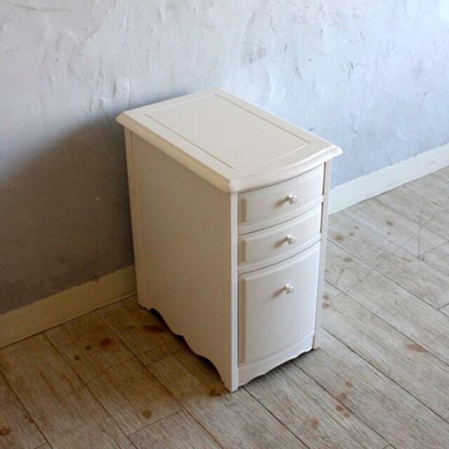 学習机白 リリーホワイトミディアムデスク3点セット