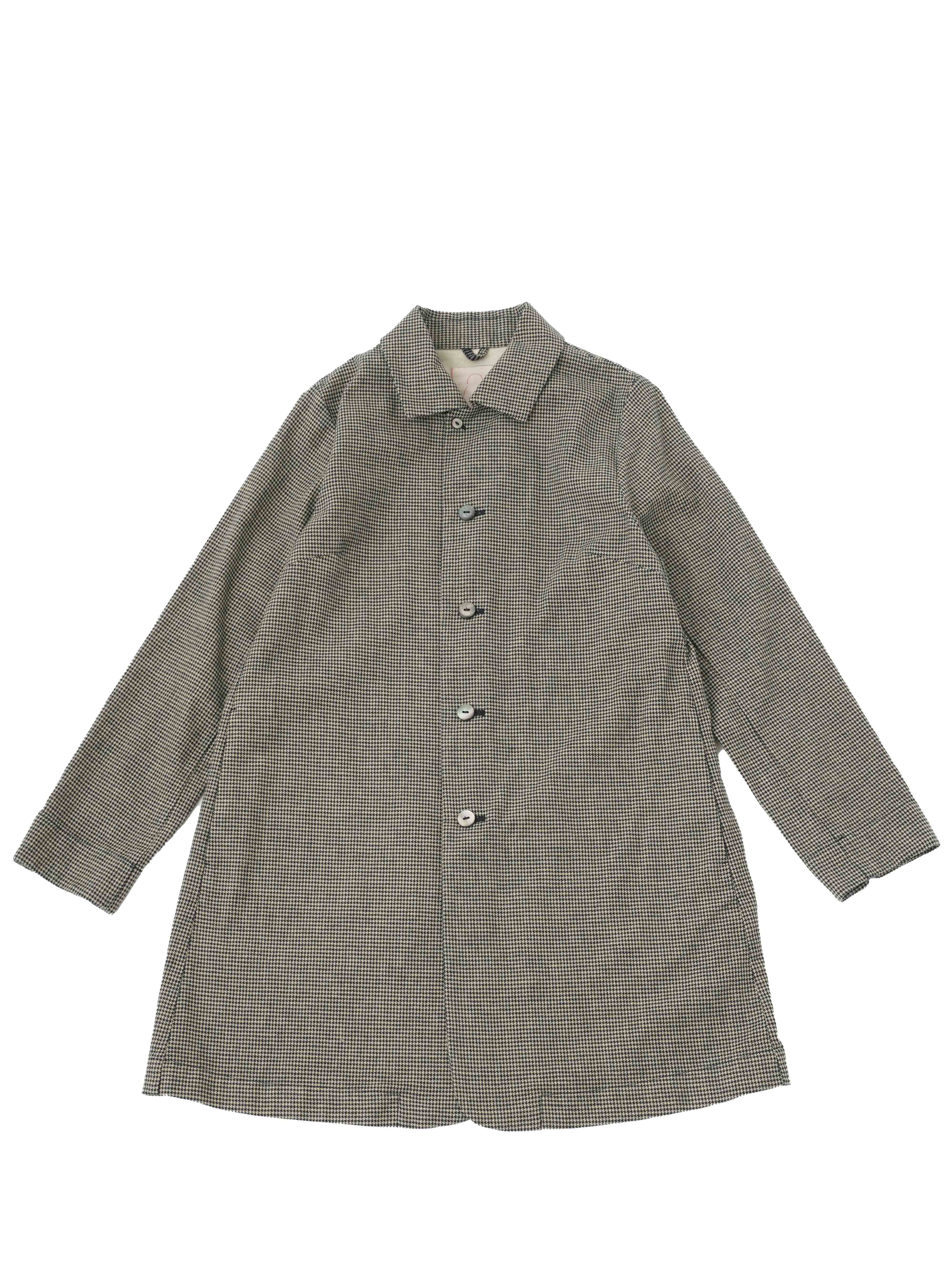 インディゴ千鳥ワイド襟コート