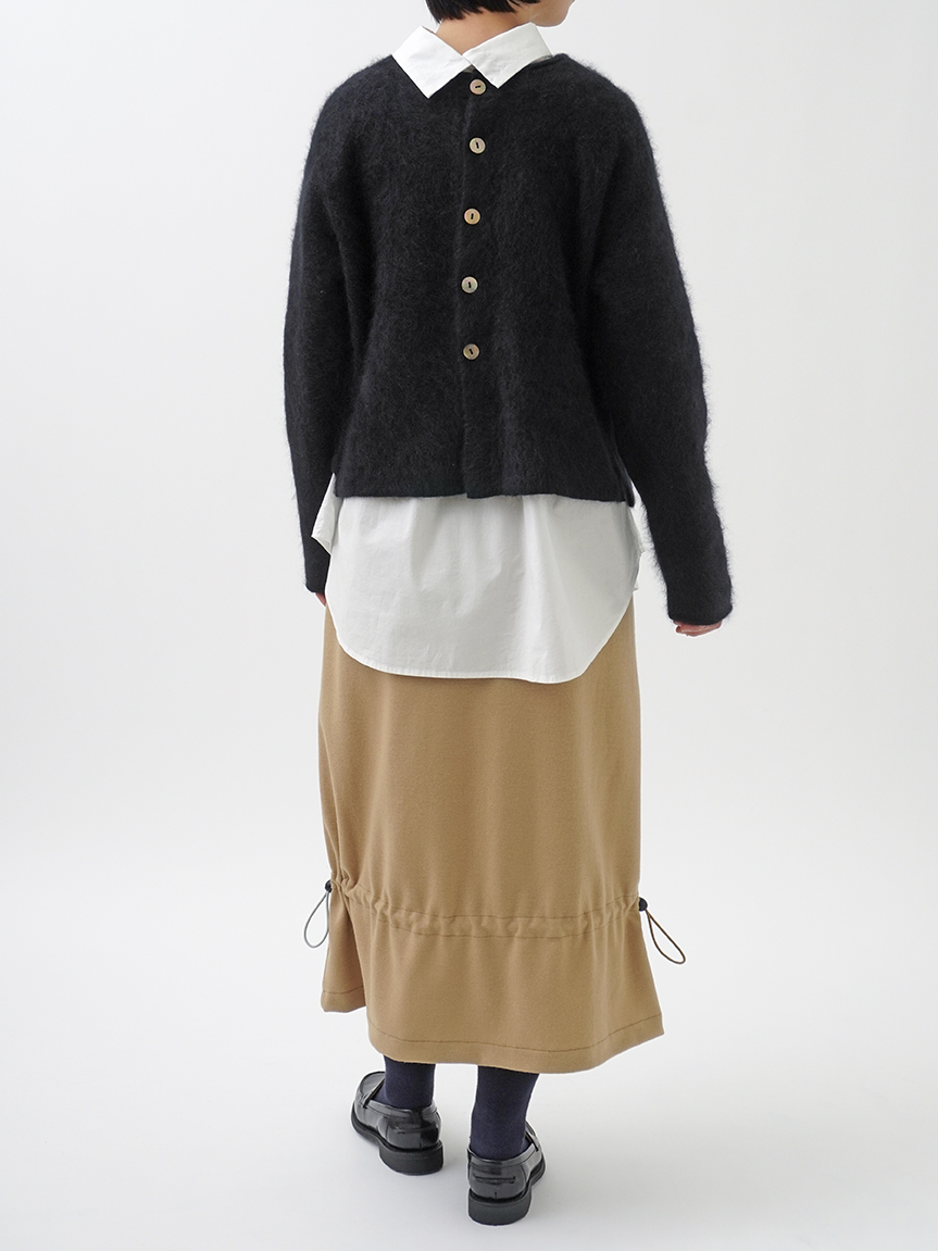 9Gカシミヤファーニット 前後着られるカーディガン