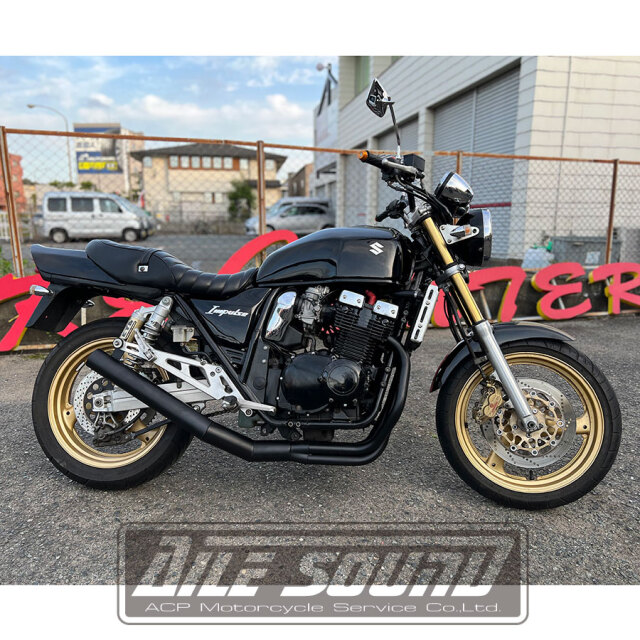 GSX400インパルス GK79A エルサウンド ショート管 ブラック マフラー