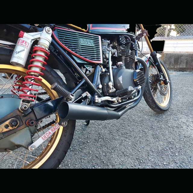 TOP MODA】 GS400 塾長管 ブラック 旧車 マフラー