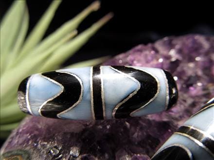 チベット銀線如意天珠！綺麗！ズーンとくる！ チベット銀線如意天珠