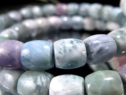 ☆個性引き立つチューブ型☆濃密な紫美！波模様鮮やか☆幻のラリマー