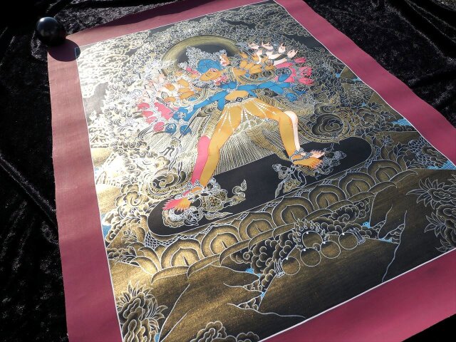 ◇現地より直送！職人による肉筆◇貴重な本物・曼荼羅（マンダラ