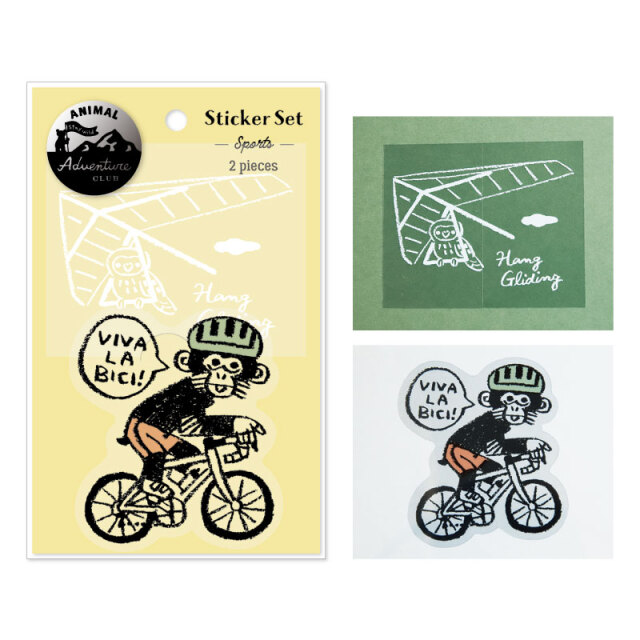 AAS-04：アニマルアドベンチャークラブ ステッカー（2枚入） スポーツ