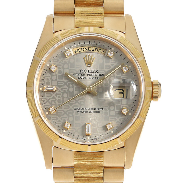 18248A グレー ROLEX（ロレックス）デイデイト バーク 8Pダイヤ 2P