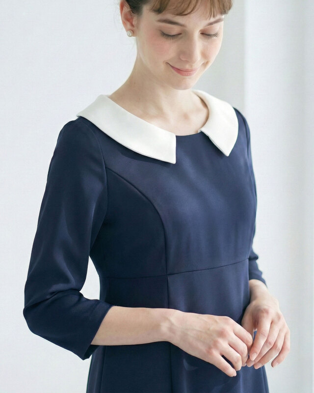 キレイ ワンピ グレース】お色展開：ネイビー,ブラック ／ サイズ展開