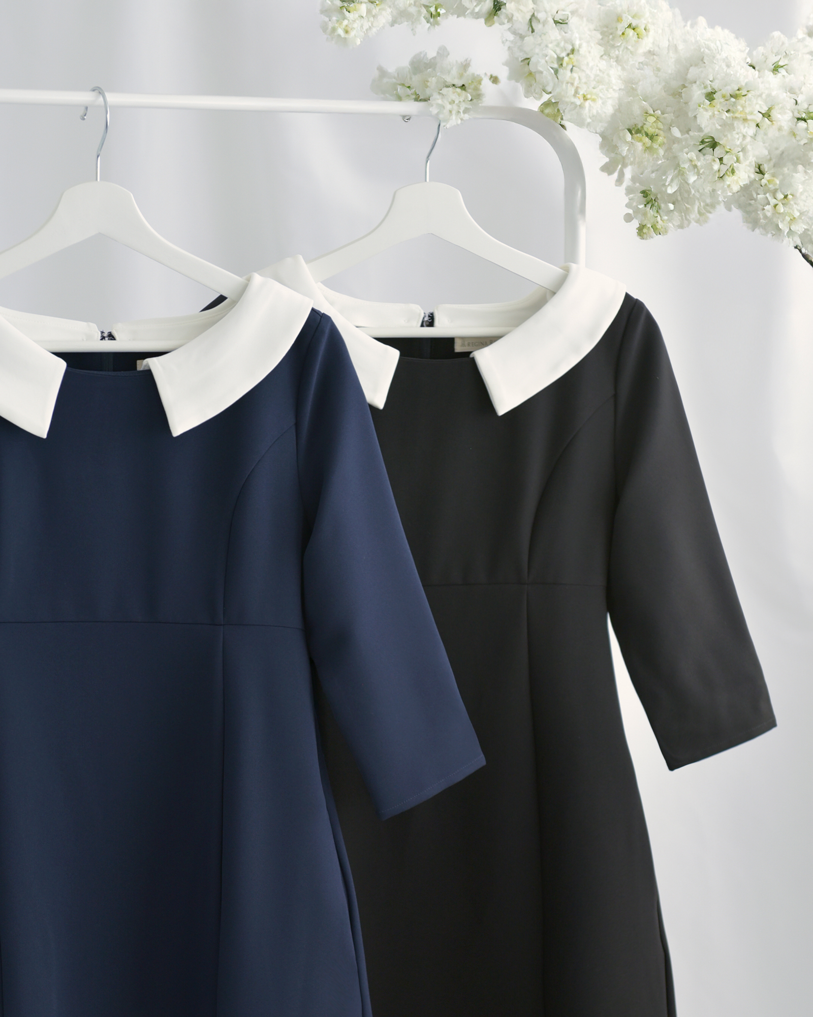 キレイ ワンピ グレース】お色展開：ネイビー,ブラック ／ サイズ展開