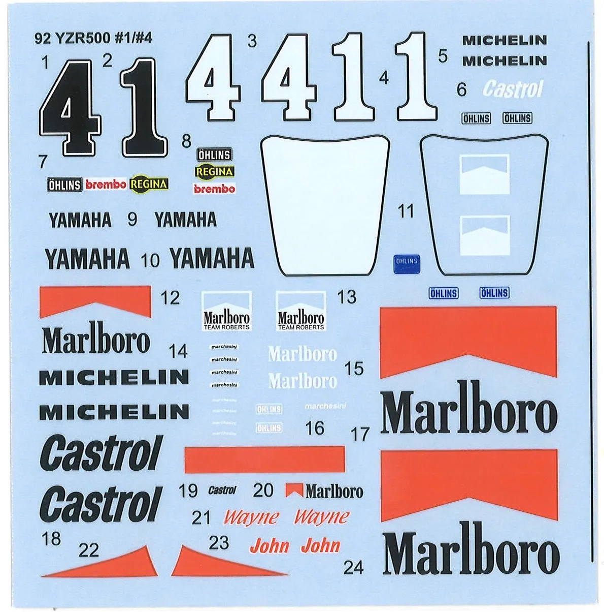 KSワークショップ 1/12 ヤマハ YZR500 WGP 1992 No.1/4 シルク