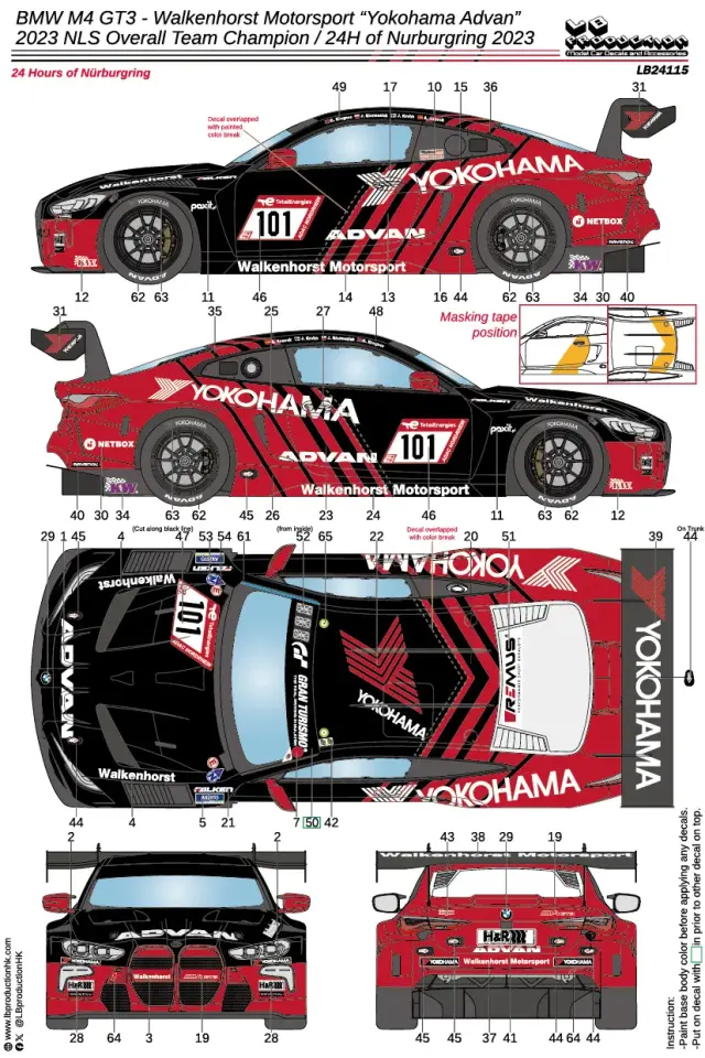 LBプロダクション 1/24 BMW M4 GT3 