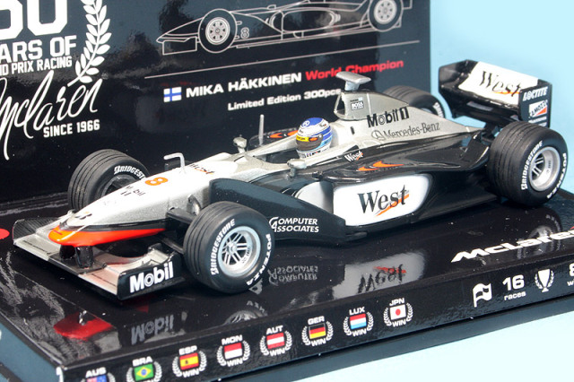 ミニチャンプス 1/43 マクラーレン メルセデス MP4/13 1998 ワールド