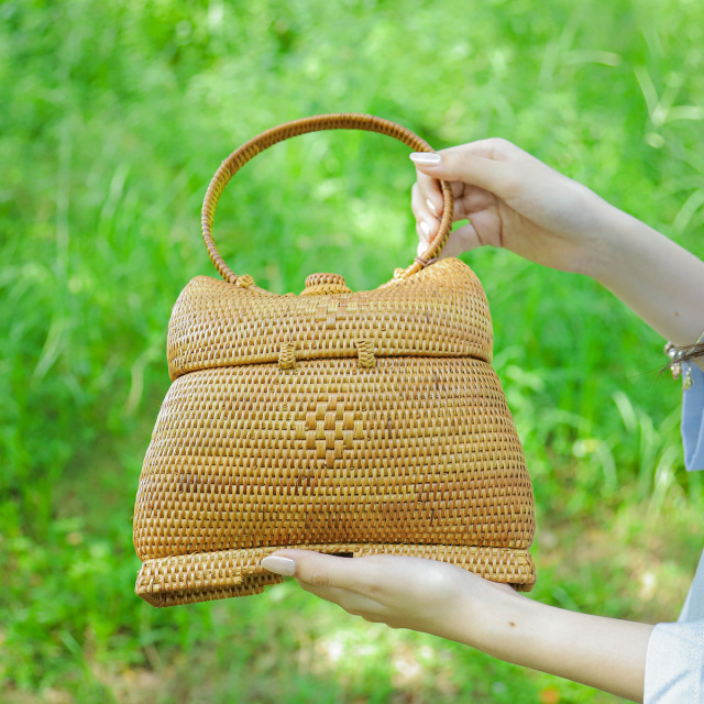 魚かご型バッグ (NAB601) Rosily(ロージリー) バリ島 アタかごバッグ