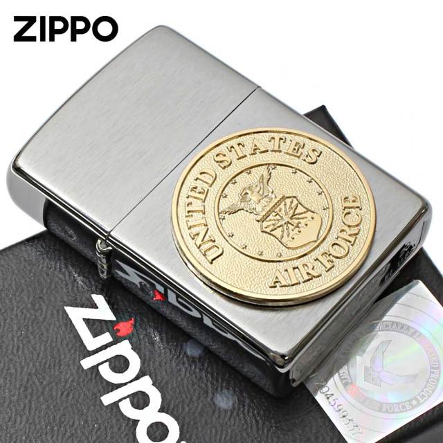 Zippo ジッポー アメリカ軍 空軍 Air Force Crest ブラッシュド