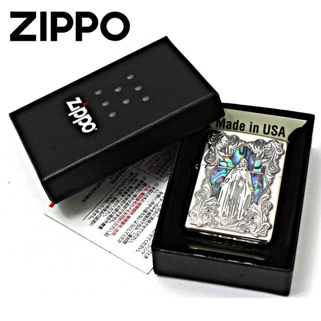 Zippo ジッポー シェル 貝 マリア ニッケルいぶし 63450198｜Zippo専門