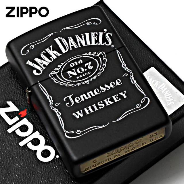 Zippo ジッポー ジャックダニエル ブラックマット 酒 Jack Daniel's