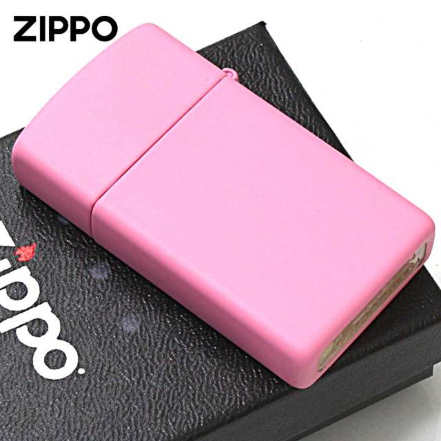 Zippo ジッポー スリム ピンク マット ジッポ ロゴ SLIM Pink Matte
