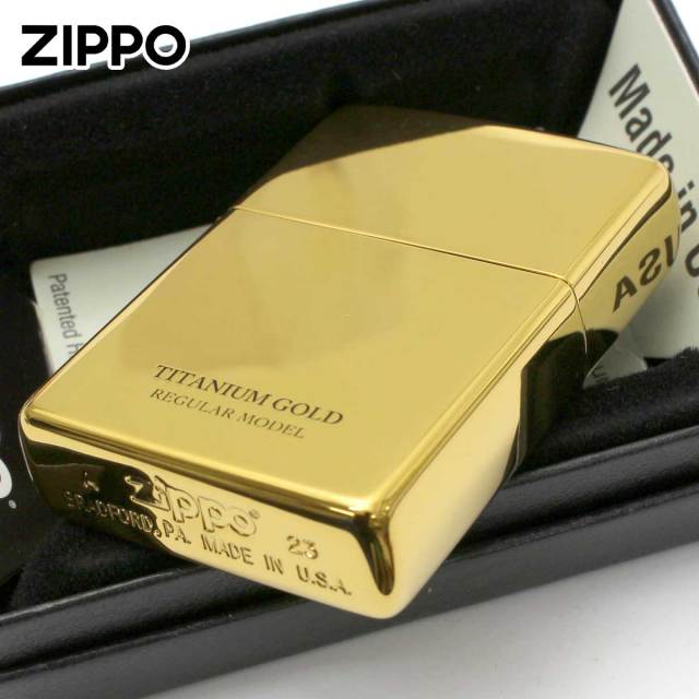 Zippo ジッポー レギュラー チタニューム ゴールド ポリッシュ 鏡面