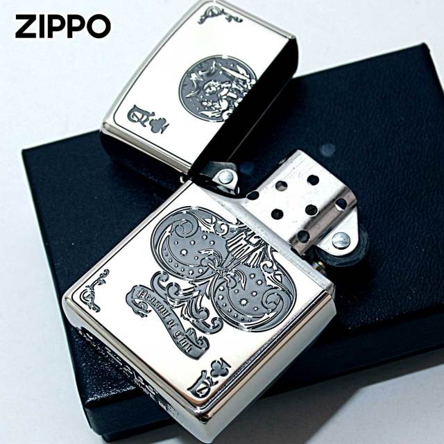 Zippo ジッポー デビル トランプ クローバー シルバー Devil Trump