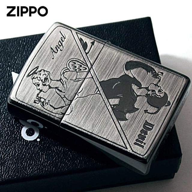 Zippo ジッポー ガール エンジェル デビル Girl Devil 両面加工