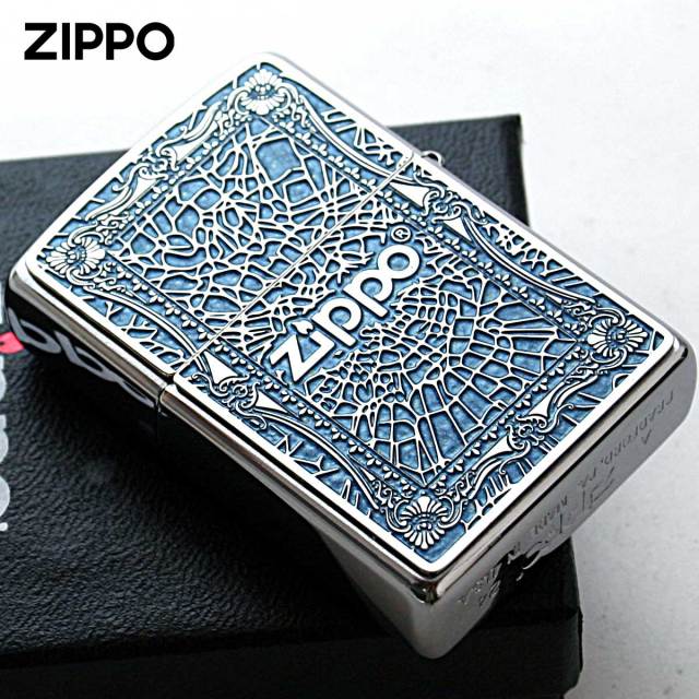 Zippo ジッポー クロス Cross 十字架 ブルー ＃200 メタルプレート