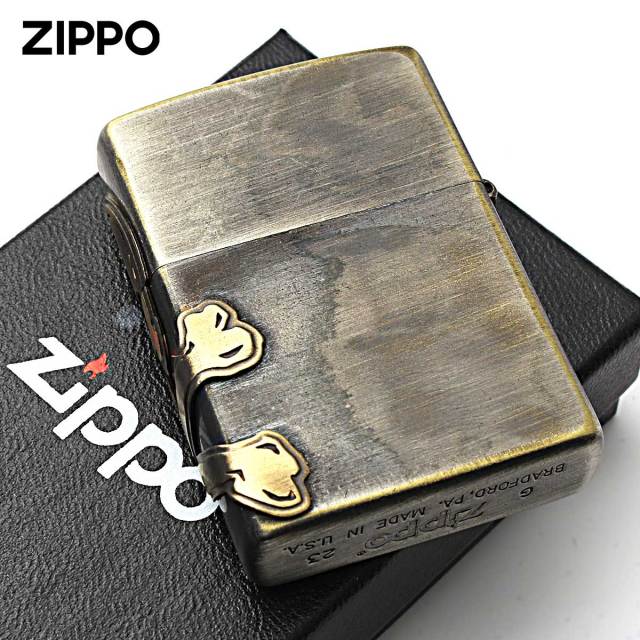 Zippo ジッポー スカル ドクロ 骸骨 アンティークスカル ニッケル古美