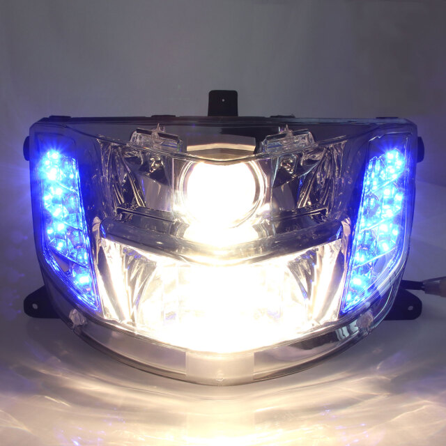 ヤマハ マグザム SG17J SG21J プロジェクター ヘッドライト ブルー LED