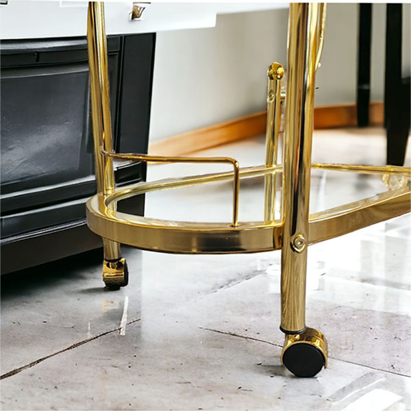 ヨーロピアンスタイル デラックス ゴールドカフェワゴン【送料無料