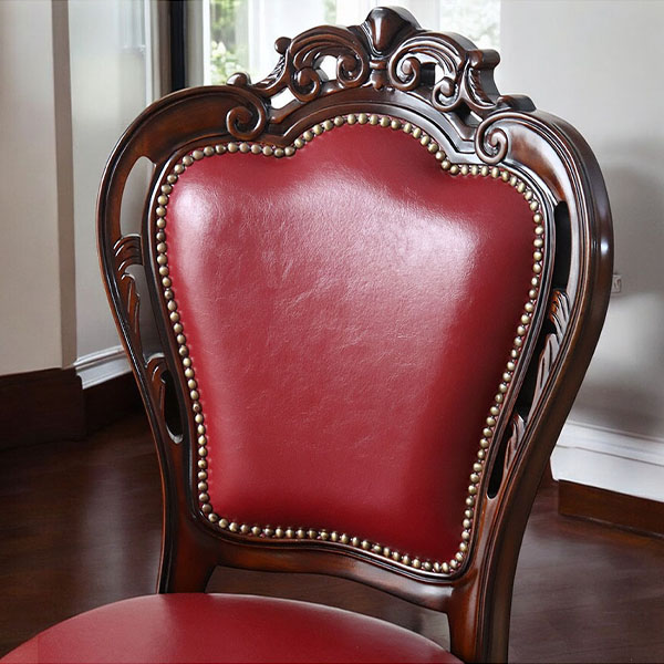 マリナカッシーリ 猫脚 ダイニングチェア (ワインボルドー 合皮）｜Y